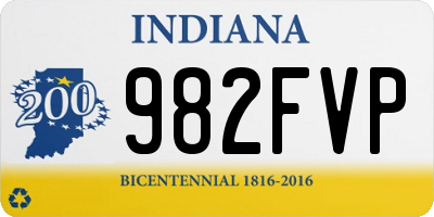 IN license plate 982FVP