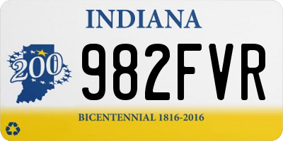 IN license plate 982FVR