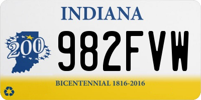 IN license plate 982FVW