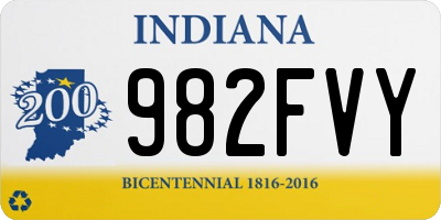 IN license plate 982FVY