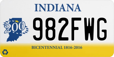 IN license plate 982FWG