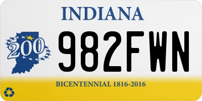 IN license plate 982FWN