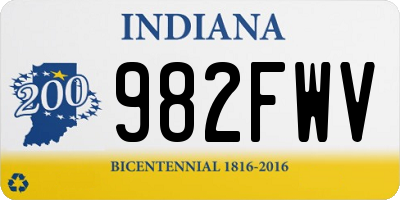 IN license plate 982FWV