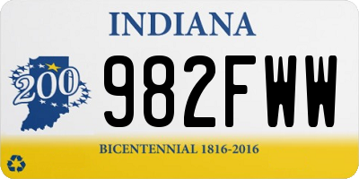 IN license plate 982FWW