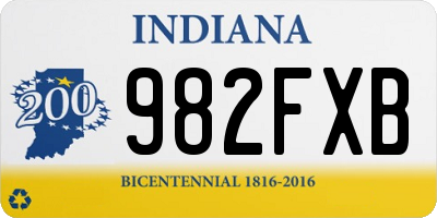 IN license plate 982FXB