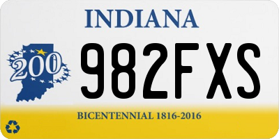 IN license plate 982FXS