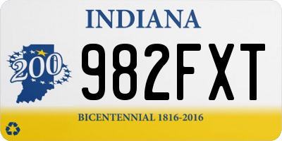 IN license plate 982FXT