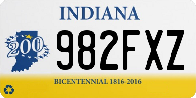 IN license plate 982FXZ