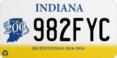 IN license plate 982FYC