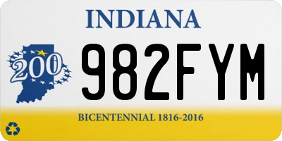 IN license plate 982FYM