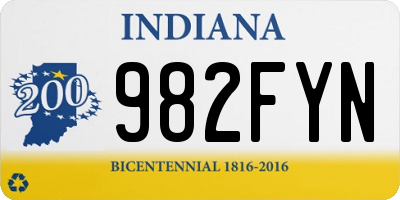 IN license plate 982FYN