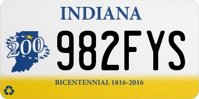 IN license plate 982FYS