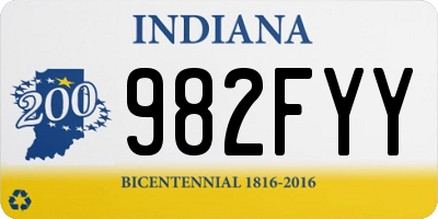 IN license plate 982FYY