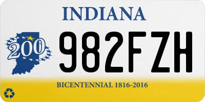 IN license plate 982FZH