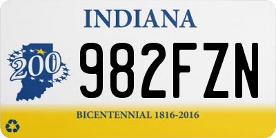 IN license plate 982FZN