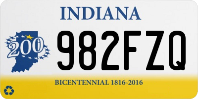 IN license plate 982FZQ