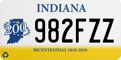 IN license plate 982FZZ