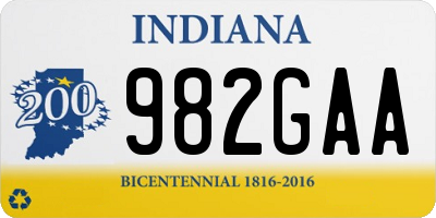 IN license plate 982GAA