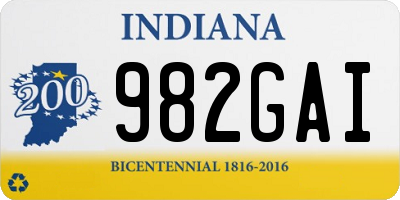 IN license plate 982GAI