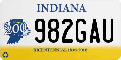 IN license plate 982GAU