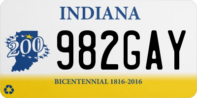 IN license plate 982GAY