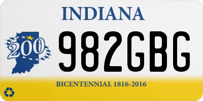 IN license plate 982GBG