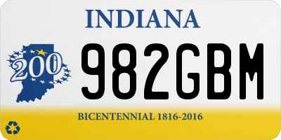 IN license plate 982GBM