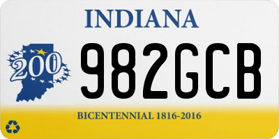 IN license plate 982GCB