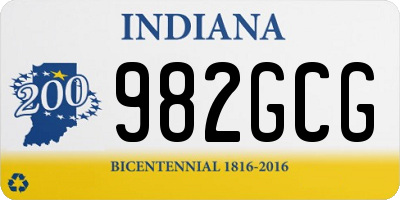 IN license plate 982GCG