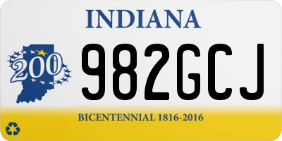 IN license plate 982GCJ