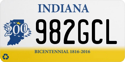 IN license plate 982GCL