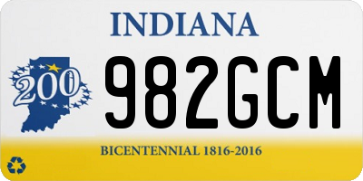 IN license plate 982GCM