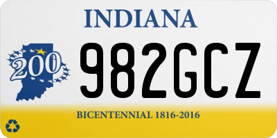 IN license plate 982GCZ