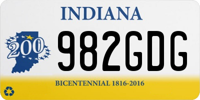 IN license plate 982GDG