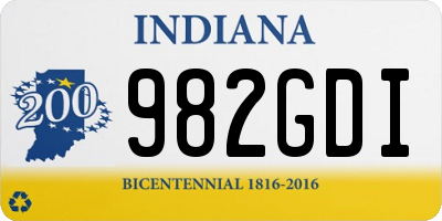 IN license plate 982GDI