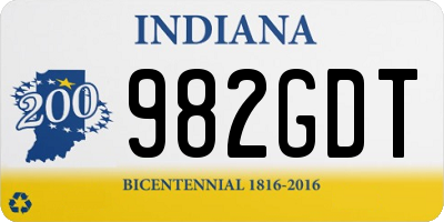 IN license plate 982GDT