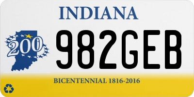 IN license plate 982GEB