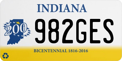 IN license plate 982GES