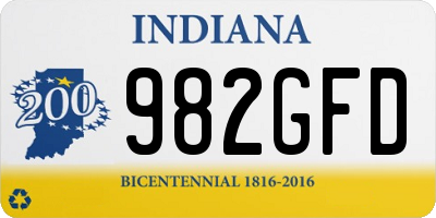 IN license plate 982GFD