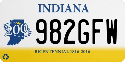 IN license plate 982GFW