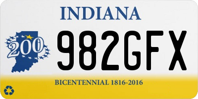 IN license plate 982GFX