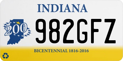 IN license plate 982GFZ