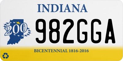 IN license plate 982GGA