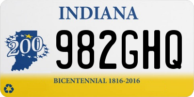 IN license plate 982GHQ