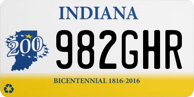 IN license plate 982GHR