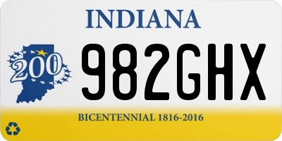 IN license plate 982GHX