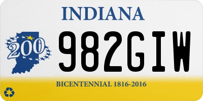 IN license plate 982GIW