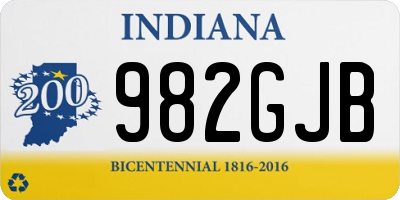 IN license plate 982GJB