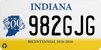 IN license plate 982GJG