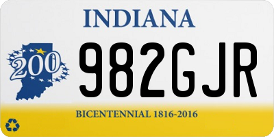 IN license plate 982GJR